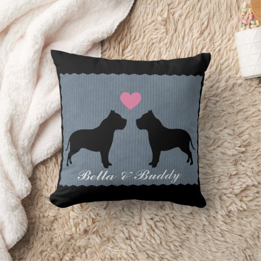 Coussin Silhouette d'amour de Pitbull (Couverture)