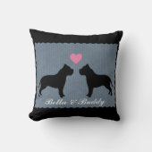 Coussin Silhouette d'amour de Pitbull (Recto)