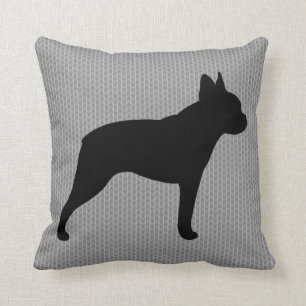 Coussin Silhouette de Boston Terrier