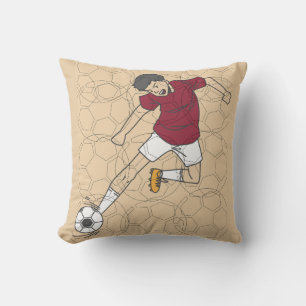 Coussin Silhouette de buteur de football
