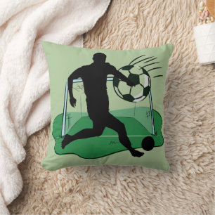 Coussin Silhouette de buteur de football
