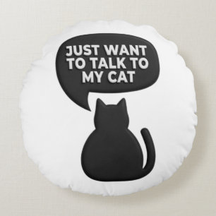 Coussin Silhouette de Chat Noir Drôle  Animal de c
