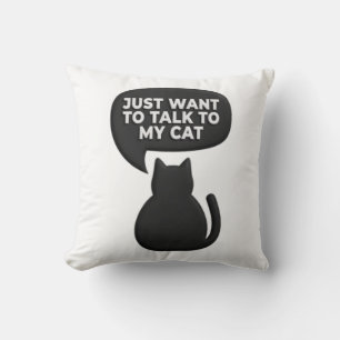 Coussin Silhouette de Chat Noir Drôle  Animal de c