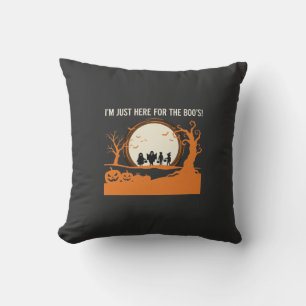 Coussin Silhouette de fantôme de Halloween Boo