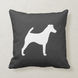 Coussin Silhouette de Fox Terrier à poil lisse
