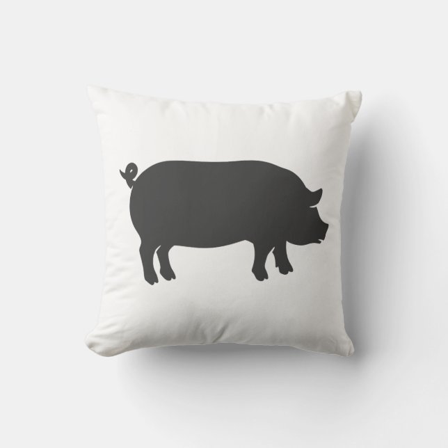 Coussin Silhouette de la ferme de porcs - Choisir la coule (Recto)