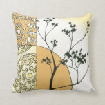 Coussin Silhouette de l'arbre écarse par Megan Meagher<br><div class="desc">Un arbre clairsemé s'approche de la lumière dans cette pièce de Meagan Meagher. La silhouette donne à la peinture un air hanté, même si les jaunes et les oranges donnent une luminosité et une lévité.</div>