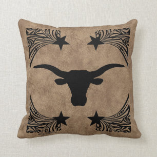 Coussin Silhouette de Longhorn