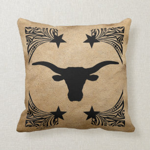 Coussin Silhouette de Longhorn