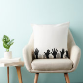 Coussin Silhouette de mains levées, main levée, protestati (Chaise)