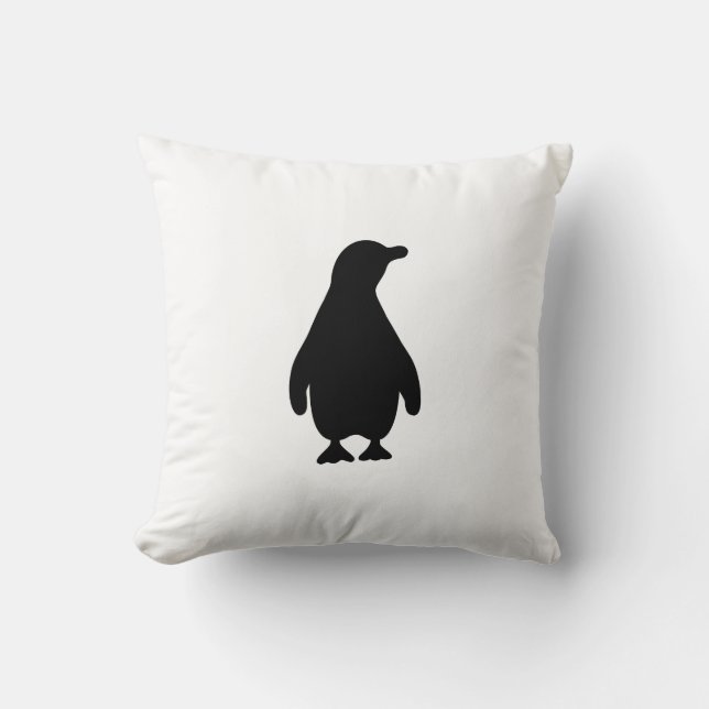 Coussin Silhouette de pingouin (Recto)
