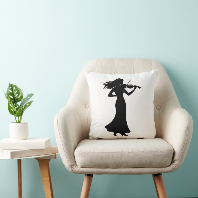 Coussin Silhouette de violoniste lady (Chaise)
