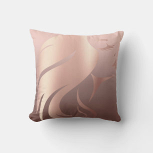 Coussin Silhouette de visage de fille cool tendance