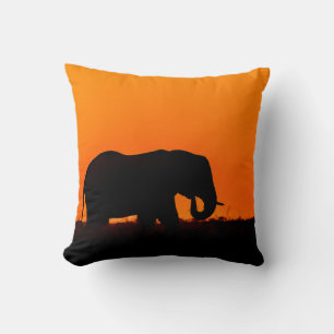 Coussin Silhouette des éléphants