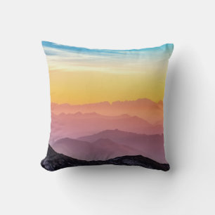 Coussin Silhouette des montagnes à l'oreiller à lancer au