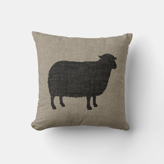 Coussin Silhouette des moutons noirs (Recto)
