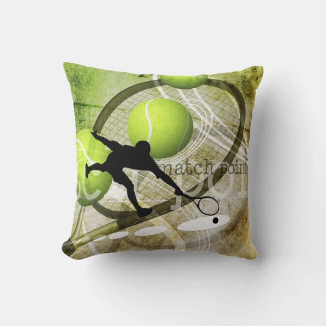 Coussin Silhouette du joueur de tennis de "Match Point" (Recto)