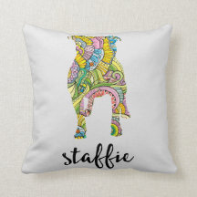 Silhouette florale de motif du Staffordshire