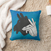 Coussin Silhouette main Billy Chèvre bleu (Couverture)