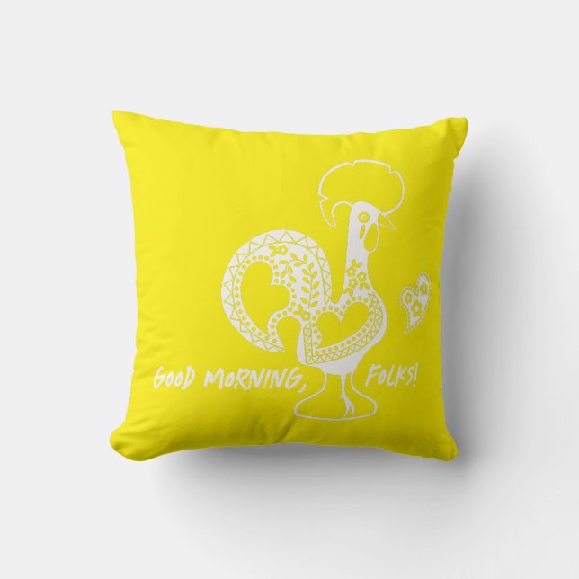 Coussin Silhouette Moderne Du Coq Portugais (Recto)