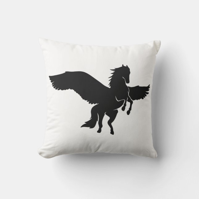 Coussin Silhouette Pegasus - Choisir la couleur arrière -  (Recto)