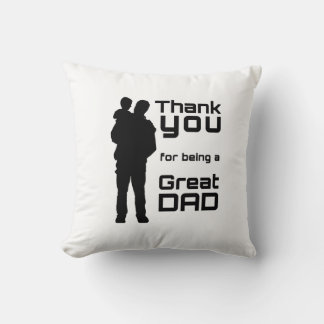 Coussin Silhouette père et enfant | Mon coeur Papa Gif