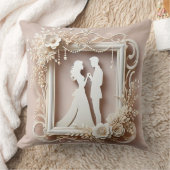 Coussin Silhouette romantique d'un couple (Couverture)