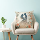 Coussin Silhouette romantique d'un couple (Chaise)