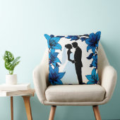 Coussin Silhouette romantique d'un couple (Chaise)