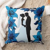 Coussin Silhouette romantique d'un couple (Couverture)
