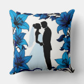 Coussin Silhouette romantique d'un couple (Verso)