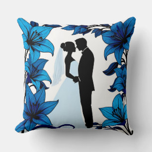 Coussin Silhouette romantique d'un couple
