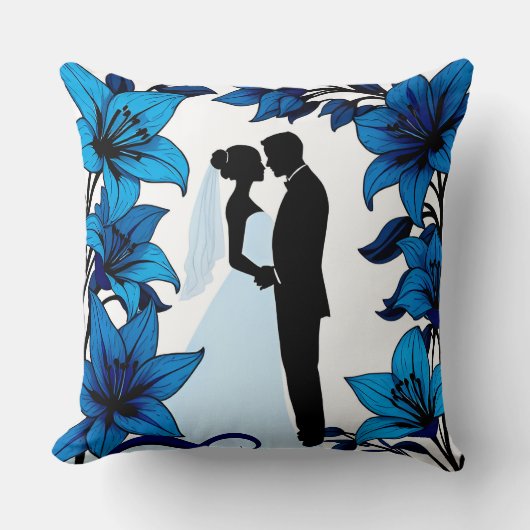 Coussin Silhouette romantique d'un couple (Recto)
