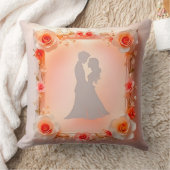 Coussin Silhouette romantique d'un couple (Couverture)
