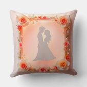 Coussin Silhouette romantique d'un couple (Verso)