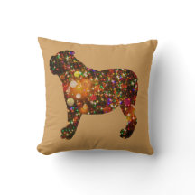 Silhouette scintillante de Bokeh de bouledogue