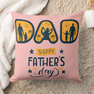 Coussin Silhouettes de lettres Papa Scène de coucher de so