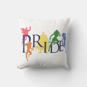 Coussin Silhouettes de personnage de la Ligue de la Justic