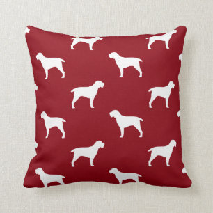 Coussin Silhouettes de Spinone Italiano Motif Rouge