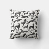 Coussin Silhouettes en marbre gris Greyhound (Verso)