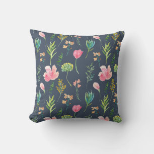 Coussin Silhouettes Florales Romantiques