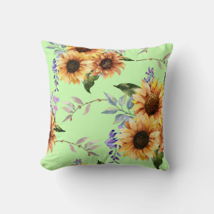 Coussin Silhouettes Florales Romantiques