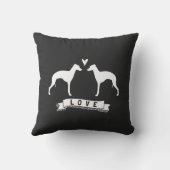 Coussin Silhouettes italiennes de Greyhound (Verso)