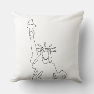 Coussin Silhuette Statue de la Liberté