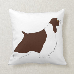 Coussin Silo bronzage de blanc de l'épagneul de springer