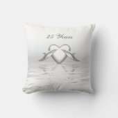 Coussin Silver Anniversary Dolphins et Heart (Recto)
