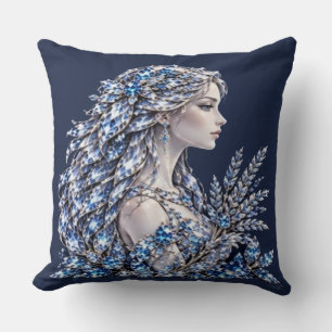 Coussin Silver Crystal Vierge Luxury Collection