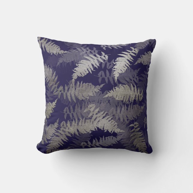 Coussin Silver Fern Feuille Botanique Botanique Botanique  (Recto)