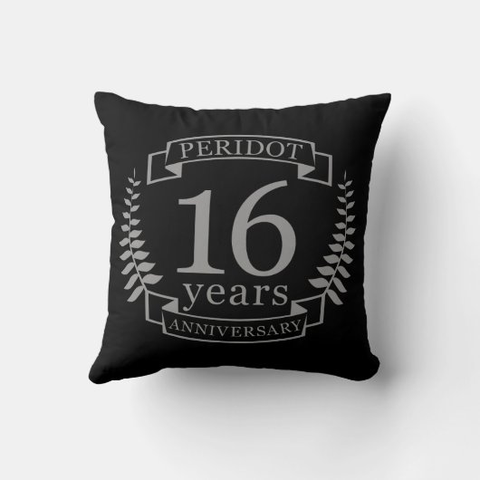 Coussin Silver Traditional wedding anniversary 16 ans (Verso)