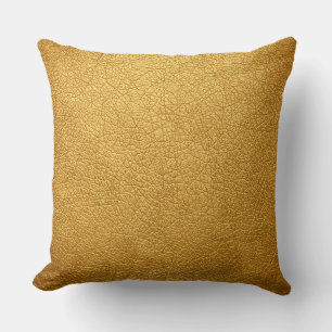 Coussin Simili cuir élégant d'or